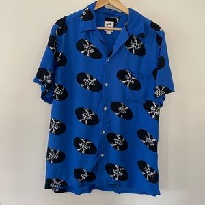 Vans Vault x Wacko Maria Record Vinyl Print Button Down Shirt Large